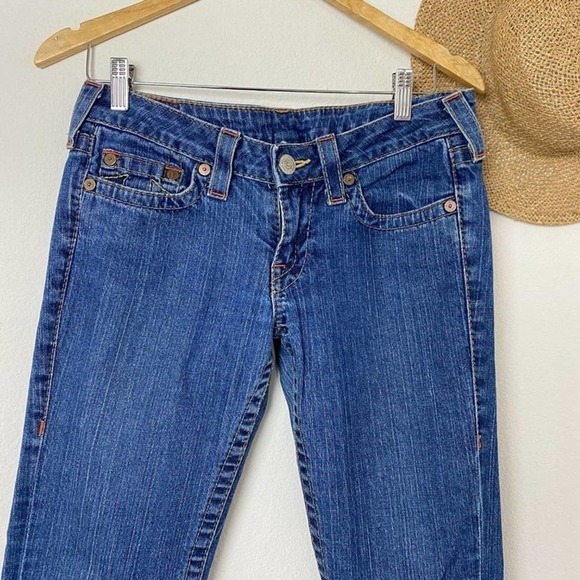 True Religion Light Wash Blue Denim Straight Jeans Size 28 - Picture 12 of 12